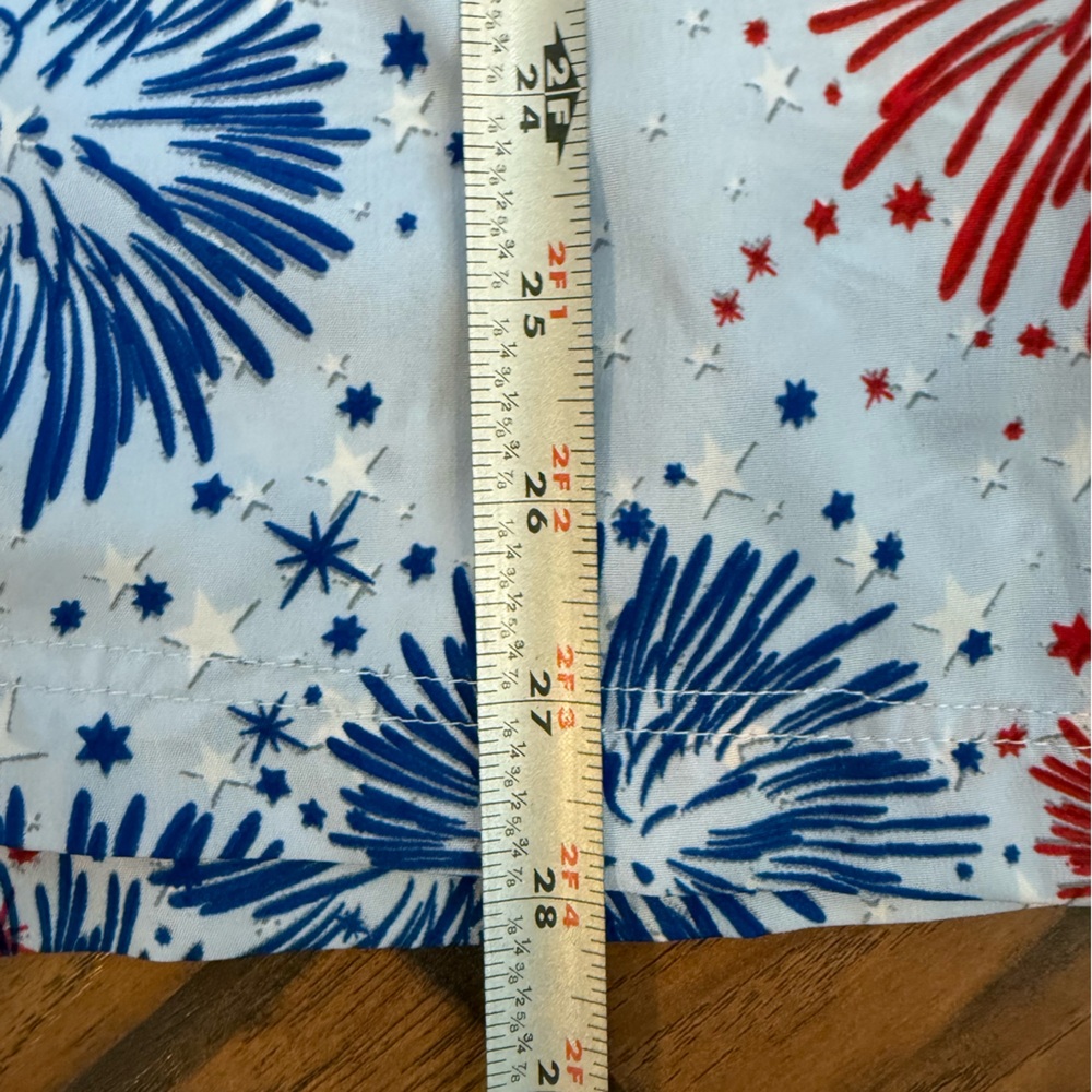 One Resolution Fireworks shirt mens M button up polo 4th of July red blue summer - Picture 4 of 8